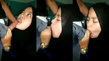 Bokep Indo Hijabers Ketagihan Peju Sepong Kontol WOT
